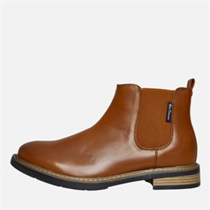 Ben Sherman Mens Tribute Chelsea Boots New Tan Burnish