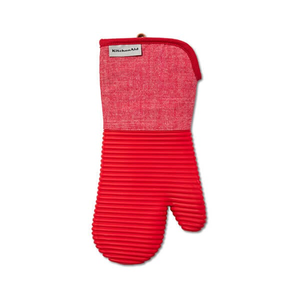 KitchenAid Soft Silicone Ribbed Oven Glove Empire Red