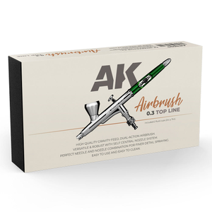 AK Interactive 9600 Airbrush 0.3mm Top Line Dual-Action w/2 Fluid Cups