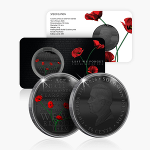 Lest We Forget Remembrance Day 2026 Limited Edition BU Coin