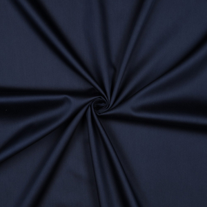 Tissu satin de coton - Bleu marine