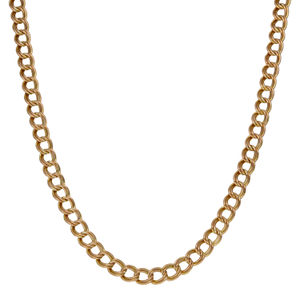 Pre-Owned 9ct Yellow Gold 24" Double Curb Chain Necklace