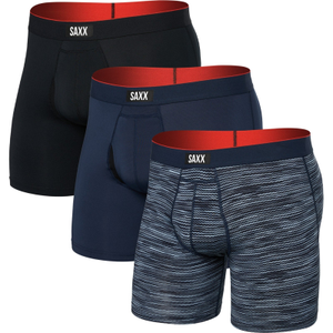 Saxx Mens Multi-Sport Mesh 3 Pack Boxer Shorts - XL / Wavelength/Navy/Black