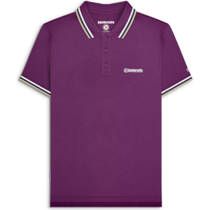 Lambretta Mens Triple Tipped Polo Shirt - 3XL / Winter/White/Navy/Cashew