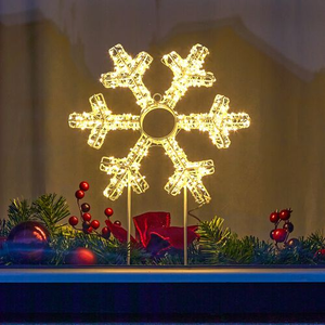 Warm White Snowflake Silhouette Light