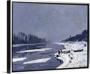 Ice floes on the Seine at Bougival, c.1867 68