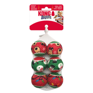 Christmas KONG AirDog Squeakair - Tennis Balls