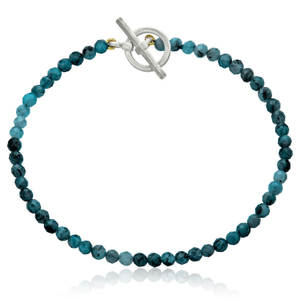 Joni - Blue Sapphire Faceted Beaded Bracelet (7.5")