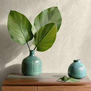Rasch Opulenza Wave Silver Metallic Wallpaper - 659610