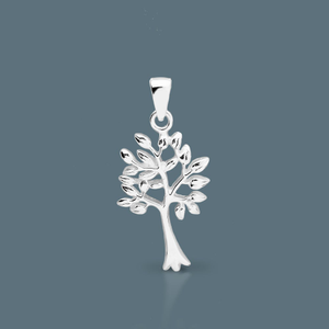 Tempest Wald Silver Tall Tree Of Life Pendant