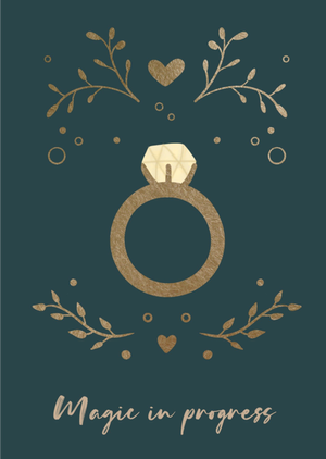 Magic In Progress Illustrated Wedding Card