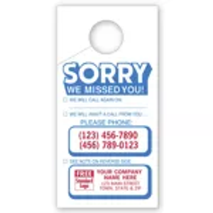 Doorknob Hanger - Sorry We Missed You