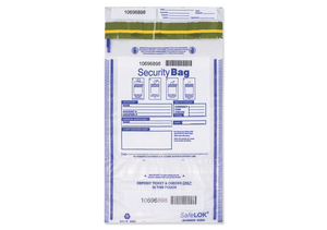 9 1/2 x 15" Dual Pocket Deposit Bag. Clear