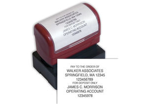 Pre-Inked Endorsement Stamp - Widely Accepted Layout
