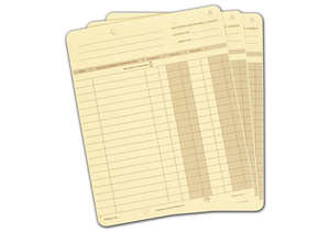 One-Write Ledger Cards