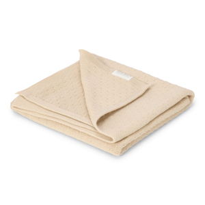 Little Dutch - Knitted Bassinet Blanket - Pure Soft Beige