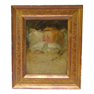 "Barbara Cokayne, Aug 1907", Original Oil Portrait on Canvas, Framed