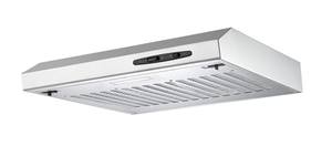 60cm Stainless Steel Visor Cooker Hood - Slide Controls, LED Light
