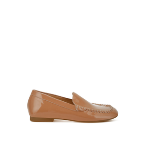 Dama  Patent Pleather Loafers In Beige By Rag & Co (5 UK)