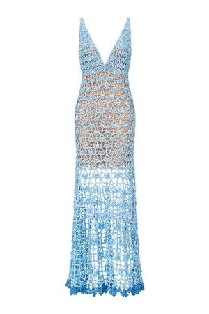 Metallic Iris Handmade Crochet Dress (L)