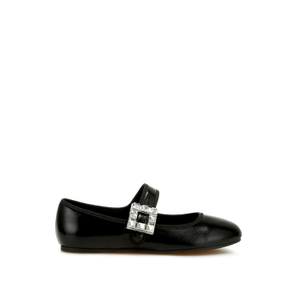 Upstage Brooch Mary Jane Ballerinas In Black By Rag & Co (4 UK)