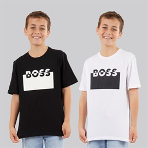 BOSS Boys Two Pack T-Shirts Black  White