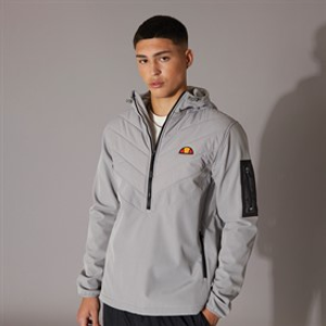 Ellesse Mens Angiolo Hybrid Half Zip Jacket Light Grey