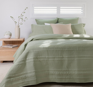 Flinders Coverlet Set Range Sage