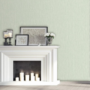 Debona Crystal Plain Sage Green Glitter Wallpaper - 9017