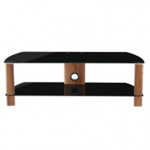 Alphason Century ADCE1200 Glass TV Stand, Black