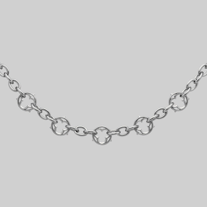 SANCTUM. Gothic Link Collar - Silver - Silver