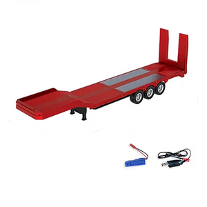 Huina RC Haulage Flatbed Trailer for CY1501 Haulage Truck - Red