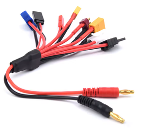 Li-PO & NIMH Battery Charger Lead 8 in 1 Lead Harness/Adapter for XT60, Tamiya, Deans, Traxxas, EC3 & More