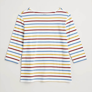 Seasalt Sailor Top Tri Breton Chalk Dune Size 8