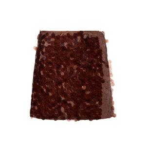 Gloria Brown Disc Sequin Mini Skirt (XS)