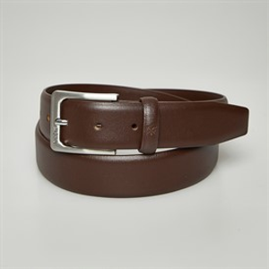 Crew Clothing Mens Leather Belt Chocolate