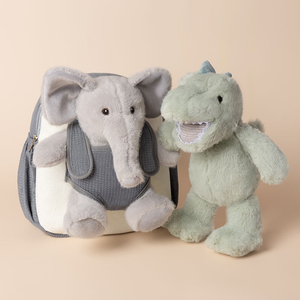 Yes Moonkie Hug & Go™ Duo – Elephant Backpack & Dinosaur Plush