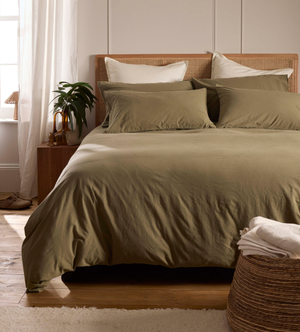 Khaki Green Simply Organic Cotton Duvet Cover