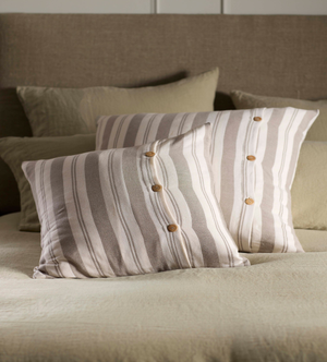 Taupe Isaac 100% Cotton Cushion Cover