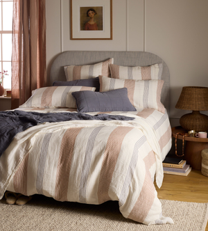Sienna Stripe 100% Linen Duvet Cover