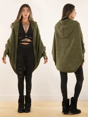 'Gilet à manches longues chauve-souris "Käeli", Vert kaki'