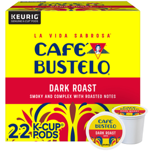 Cafe Bustelo DARK Roast K-Cups, Dark Roast – 24 Count