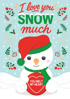 Swizzels Posh Paws I Love You Snow Much Christmas Card
