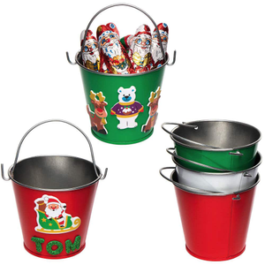 Mini Christmas Tin Buckets