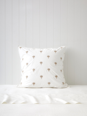 Palm Island Embroidered European Pillowcase