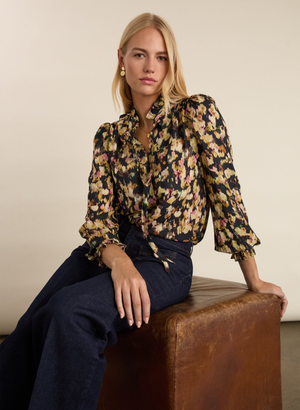 Eve Printed Blouse - UK 12 | EU 38 | US 08 / Navy Blossom