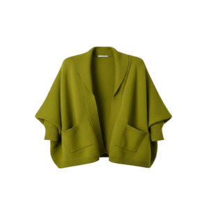 Open Front Oversized Lime Cardigan Sweater (one size)
