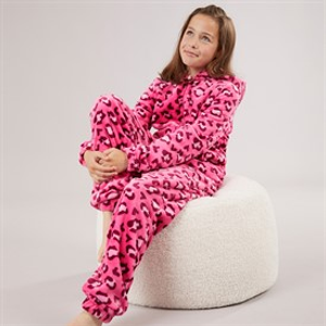 Board Angels Girls Leopard Onesie Pink Multi