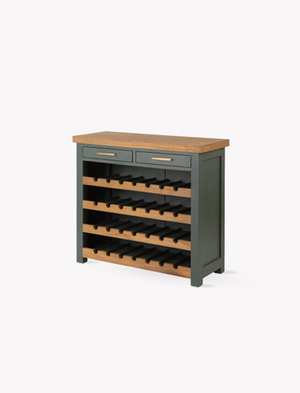 Walcote Winerack Sideboard - Bayur Wood, Forest Green