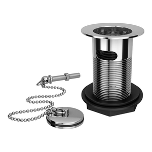 Chatsworth Traditional Chrome Basin Waste with Plug and Ball Chain